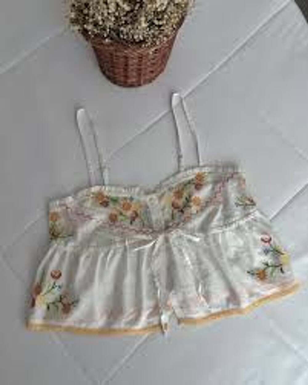 Anthropologie Champagne Supernova Embroidered Cami Tank Top Sz M - Picture 3 of 10